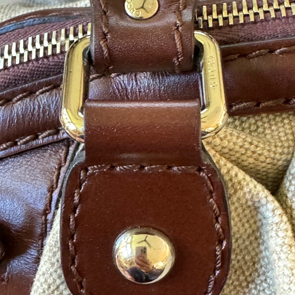 EUC Gucci GG Canvas Sukey Boston Bag (Beige) - Picture 6 of 16
